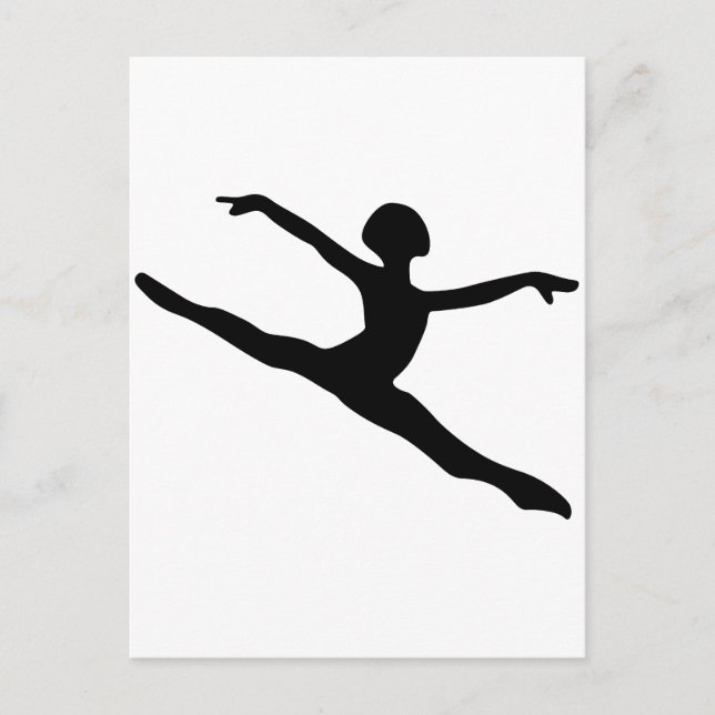 Dancer Silhouette Vykort (Framsida)