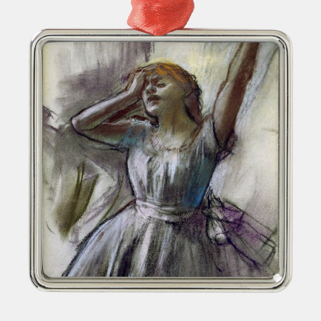 Dancer Stretching by Degas Julgransprydnad Metall (Framsidan)