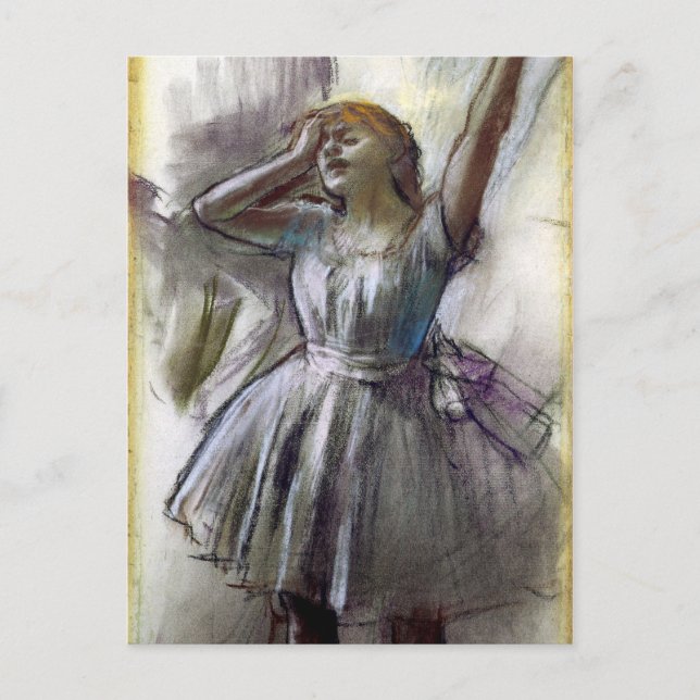 Dancer Stretching by Degas Vykort (Framsida)