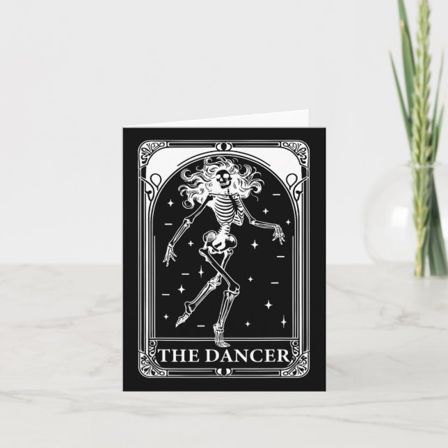 Dancer Tarot Card Skeleton Dancing DoDotter Teache Kort (Framsida)
