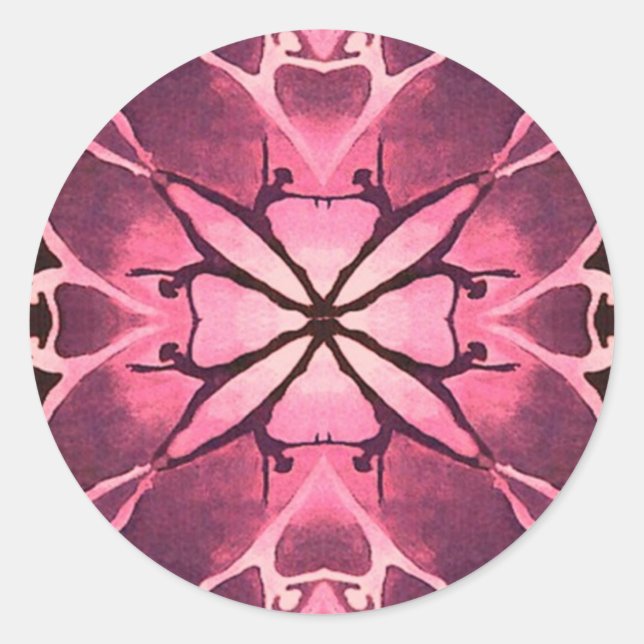 Dancer (tranberry) runt klistermärke (Framsida)