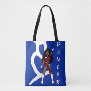 Dancer Two Färg Tote Berry & Blue Tygkasse