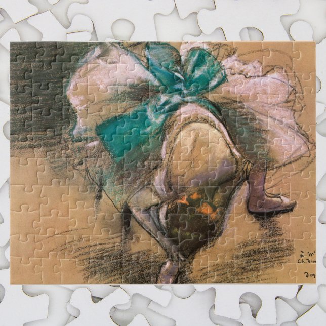 Dancer Tying Hennes Rosett band av Edgar Degas Pussel (Skapare uppladdad)