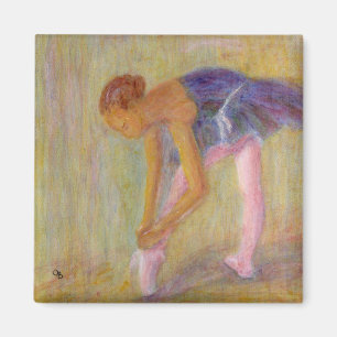 Dancer Tying her Ballet Shoes, Magnet