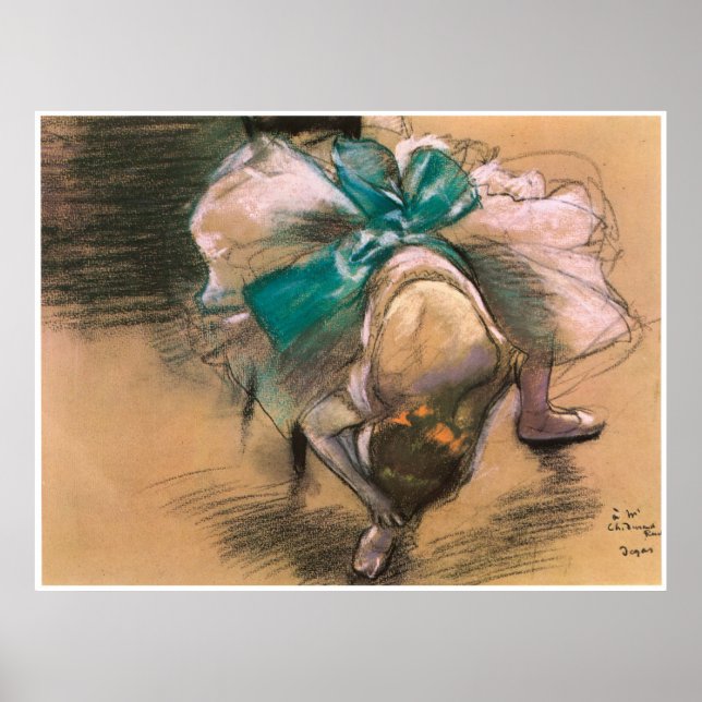 Dancer Tying her Shoe Ribbon, 1886, Edgar Degas Poster (Framsidan)