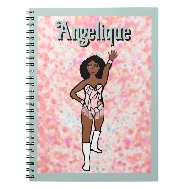 Dancer White Iridescent Notebook #1 Anteckningsbok (Framsidan)