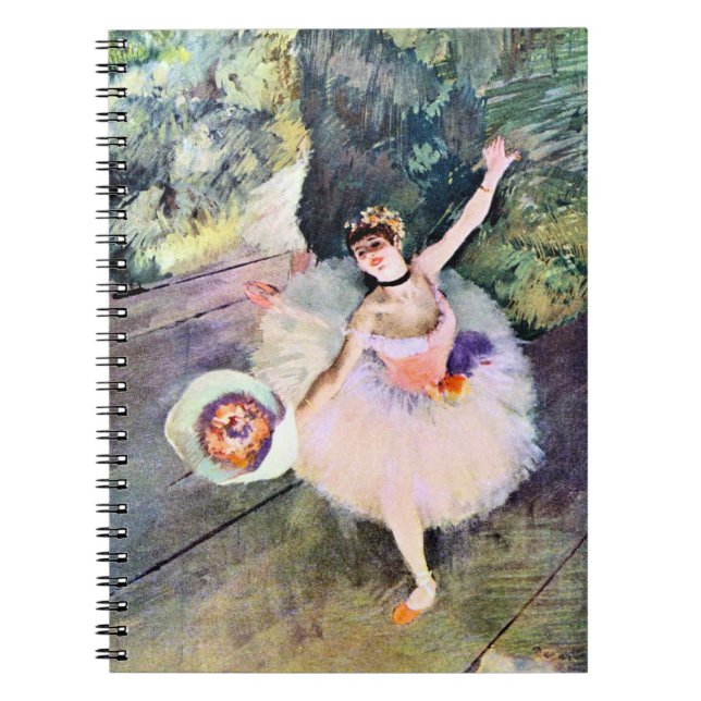 Dancer with a Bouquet of Flowers by Edgar Degas Anteckningsbok (Framsidan)