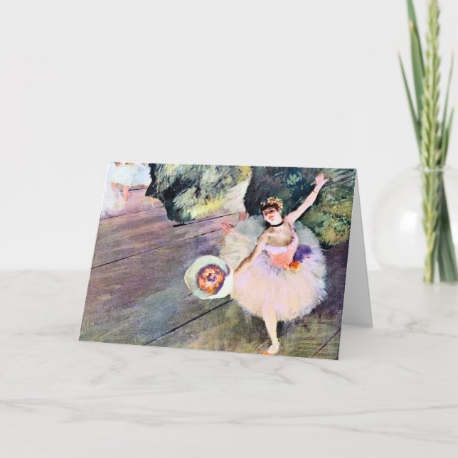 Dancer with a Bouquet of Flowers by Edgar Degas Kort (Framsida)