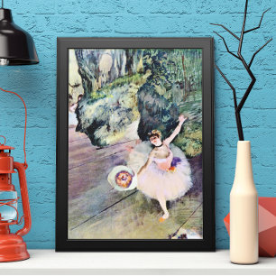 Dancer with a Bouquet of Flowers by Edgar Degas Poster