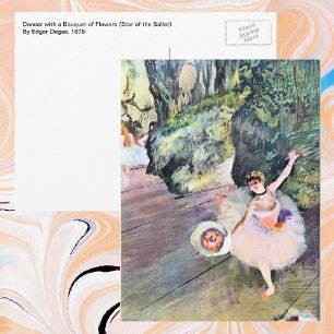 Dancer with a Bouquet of Flowers by Edgar Degas Vykort