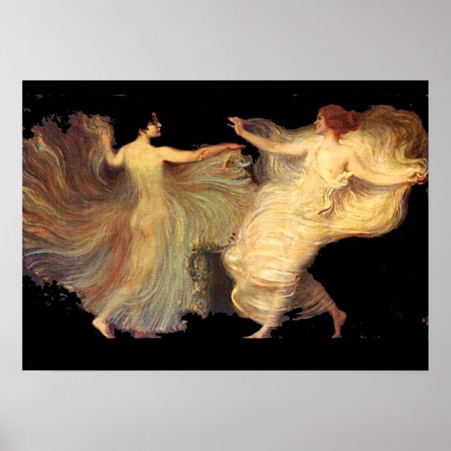 Dancers by Franz von Stuck Poster (Framsidan)