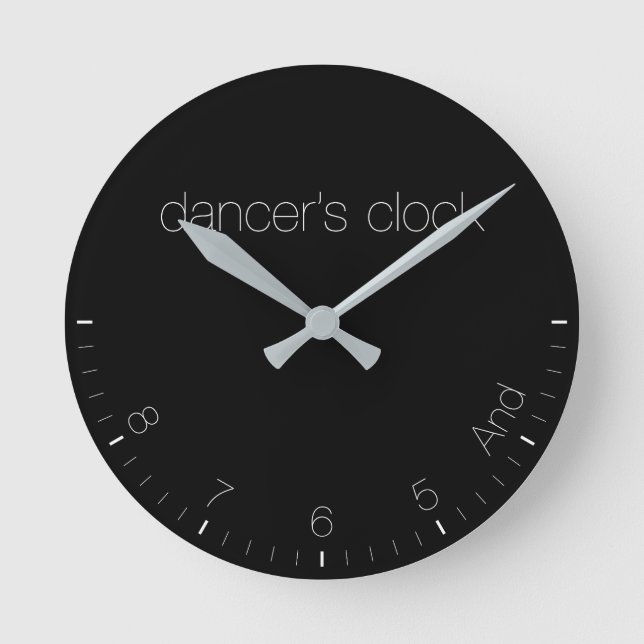Dancers Clock Black Rund Klocka (Framsida)
