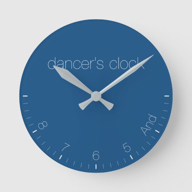 Dancers Clock Classic Blue Rund Klocka (Framsida)