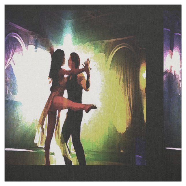 Dancers Dancing Couple Tyg (Provkarta)