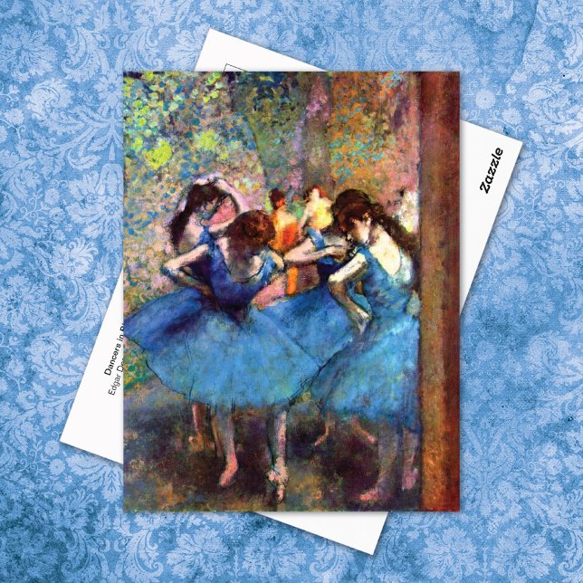Dancers in Blue Ballet Edgar Degas Vykort (Skapare uppladdad)