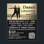 Dancers on Stage, Dance Lesson Advertising Flygblad<br><div class="desc">Dansskådare på scenen,  Dance Lesson Advertising Flyers by the Affärskort Store.</div>