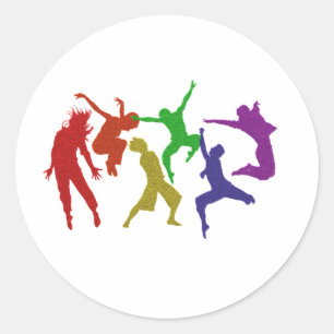 Dancers Sticker Runt Klistermärke
