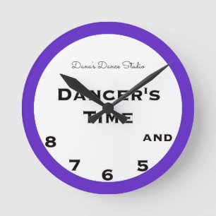 Dancer's Time 5, 6, 7 och 8 Novelty Lila Rund Klocka