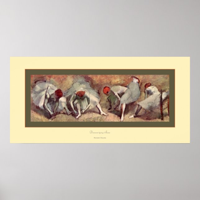 Dancers Tying Shoes~ Edgar Degas Poster (Framsidan)