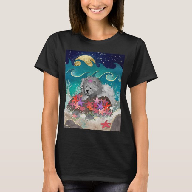 DANCIN MED STARZ Blue chow - välj stil T Shirt (Framsida)