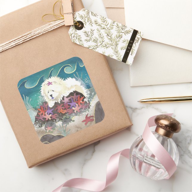 DANCIN MED STARZ krämlapparna Fyrkantigt Klistermärke (Gifting)