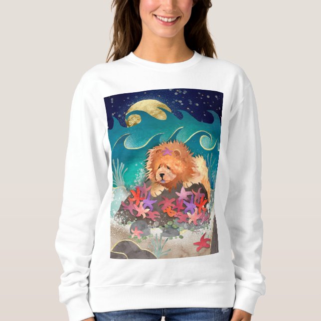 DANCIN MED STARZ Red chow-WHITE STILAR ENDAST T Shirt (Framsida)