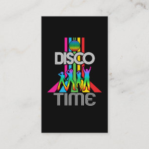 Dancing 80s 90s Party Music Disco Retro Visitkort