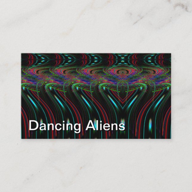 Dancing Aliens (you may change the words) Visitkort (Framsida)