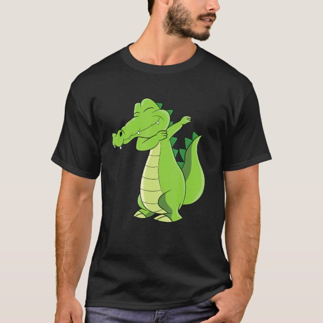 Dancing Alligator Funny Dabbing Alligator T Shirt (Framsida)