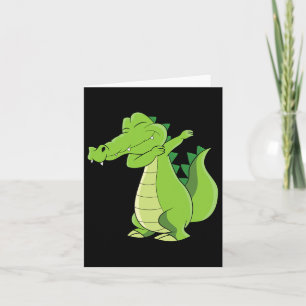Dancing Alligator Gift Funny Dabbing Alligator Kort
