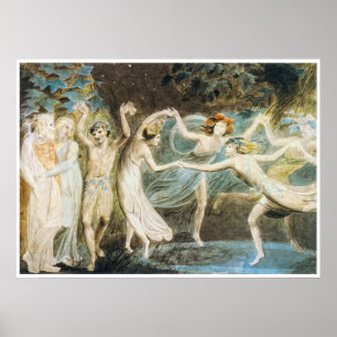 Dancing Älvors Poster av William Blake