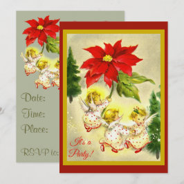 Dancing Änglar julfest bjudande Inbjudningar