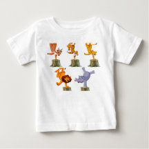 Dancing Animals Småbarn Bra Jersey T-shirt