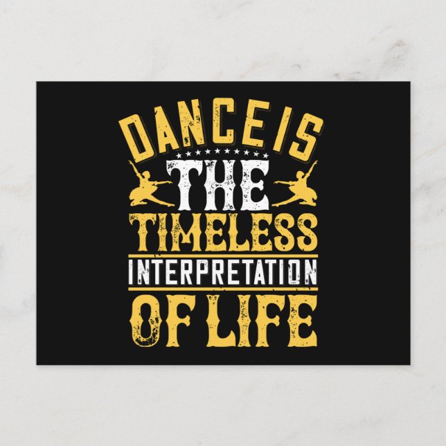 Dancing är den tidslösa tolkningen vykort (Framsida)