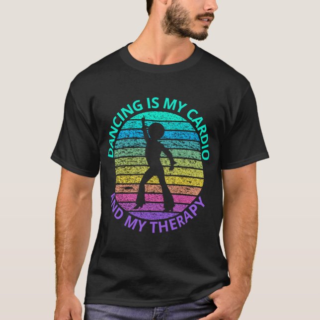Dancing är min hjärna och min terapi t shirt (Framsida)