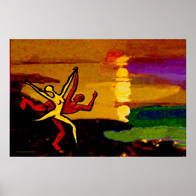 Dancing at Sunset (36 tum x 24 tum) Poster (Framsidan)