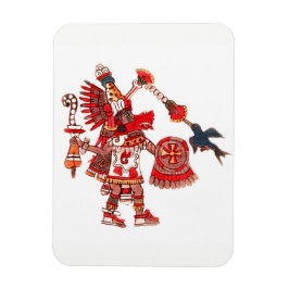 Dancing Aztec shaman krigare Magnet