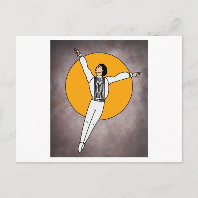 Dancing Ballerina Ballet Figurer Vykort (Framsida)