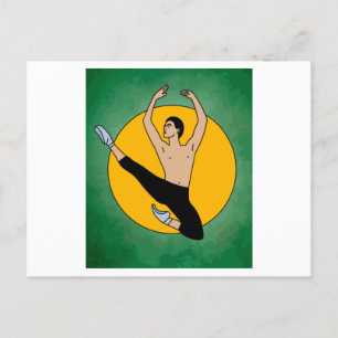 Dancing Ballerina Ballet Figurer Vykort