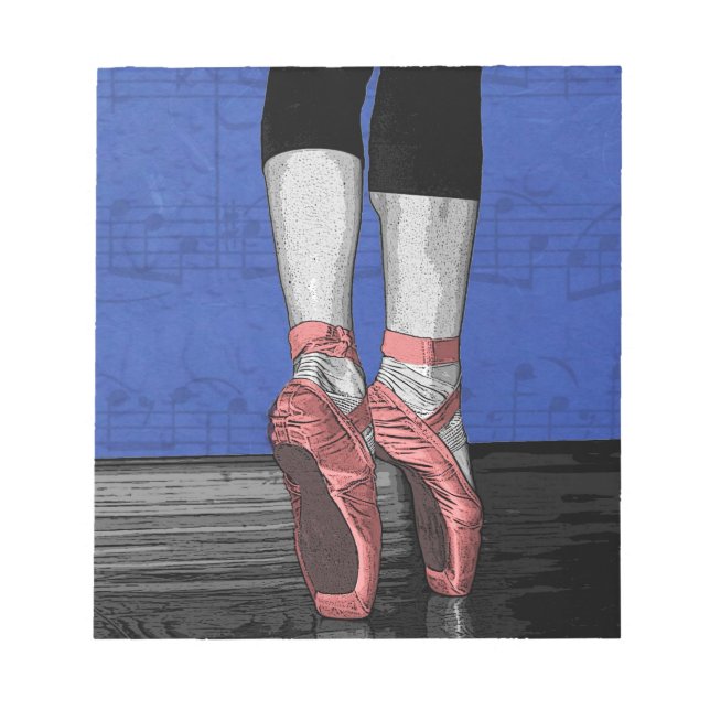 Dancing Ballerina Ballet Shoes Anteckningsblock (Framsida)