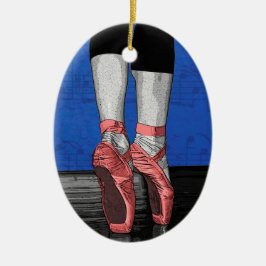 Dancing Ballerina Ballet Shoes Julgransprydnad Keramik
