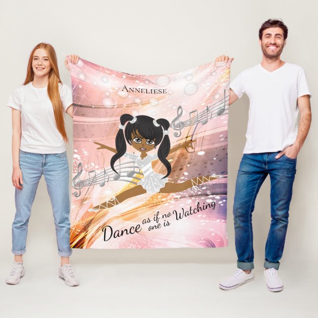 Dancing Ballerina Girl - Dance Fleecefilt (På plats)