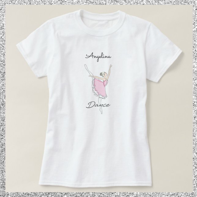 Dancing Ballerina in Rosa Tutu T Shirt (Skapare uppladdad)
