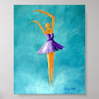 Dancing Ballerina, Lila Poster