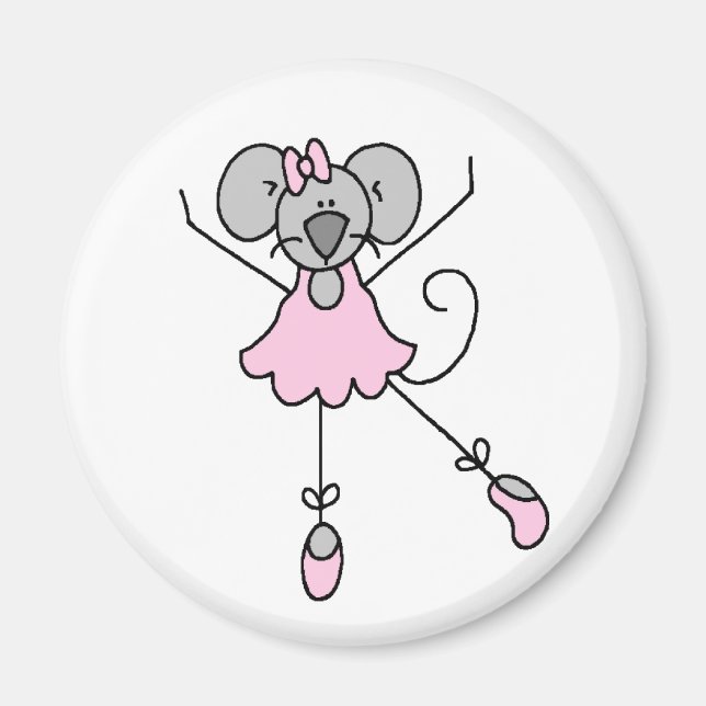 Dancing Ballerina Mouse Magnet (Framsidan)