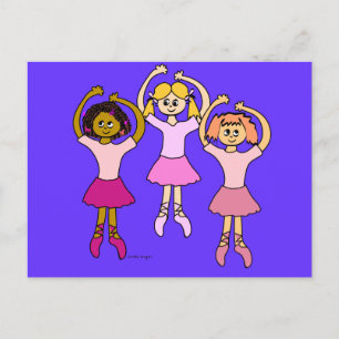 Dancing Ballerinas Gifts Vykort