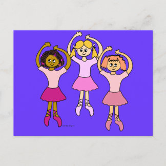 Dancing Ballerinas Gifts Vykort