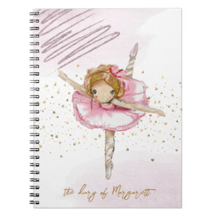 Dancing Ballet Girl, hennes Rosa, daglig dagstidni Anteckningsbok