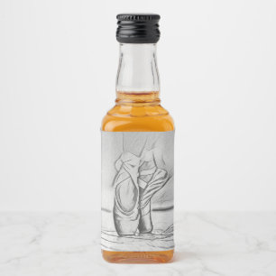 Dancing Ballet Shoes Monochrome Ballerina Spritflaskor Etikett