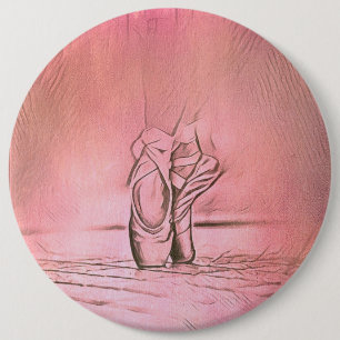 Dancing Ballet Shoes Rosa Ballerina Knapp